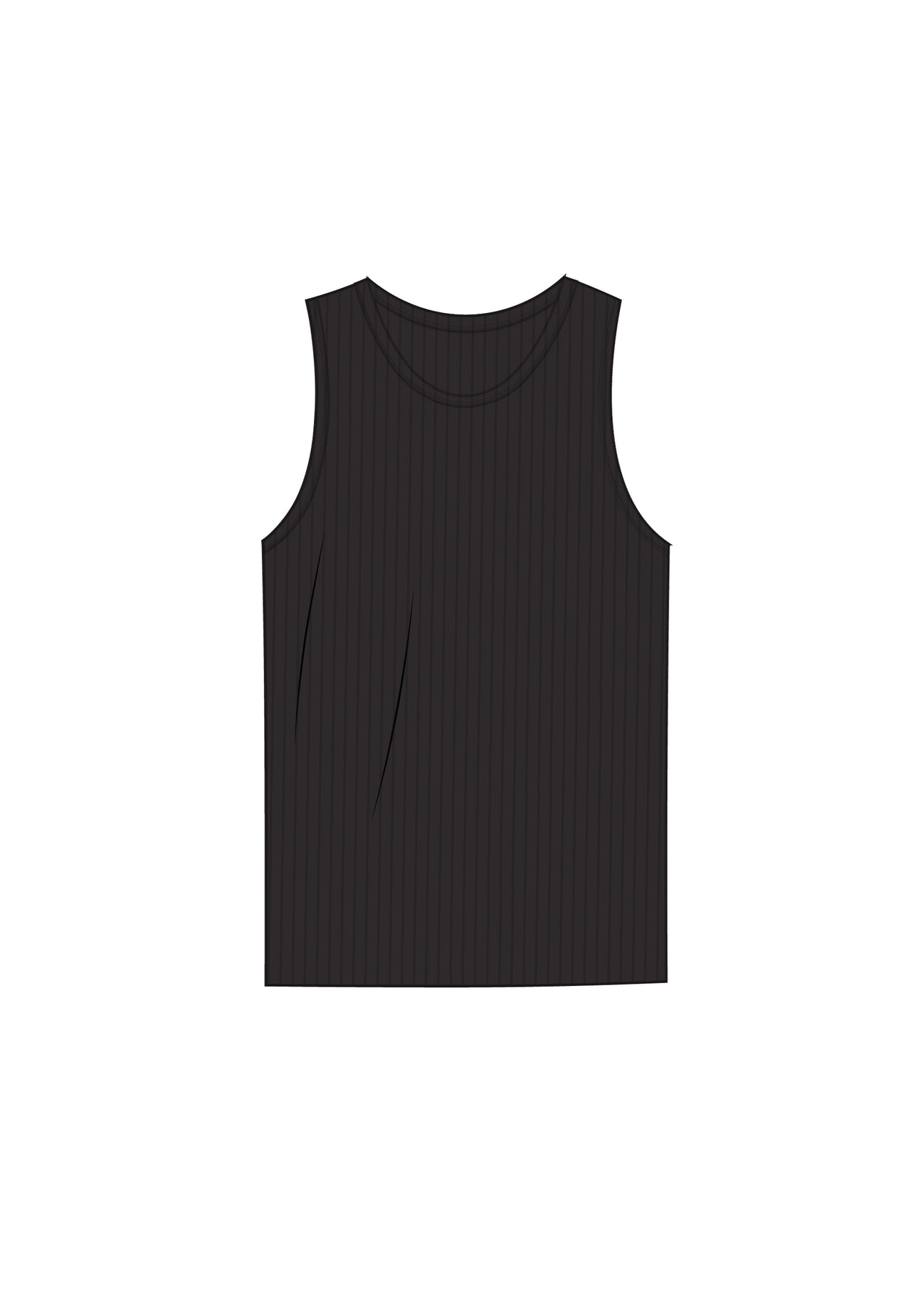 Black Ribbed Vest