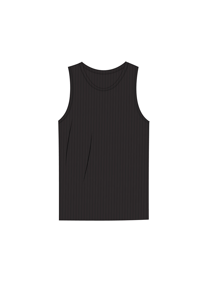 Black Ribbed Vest