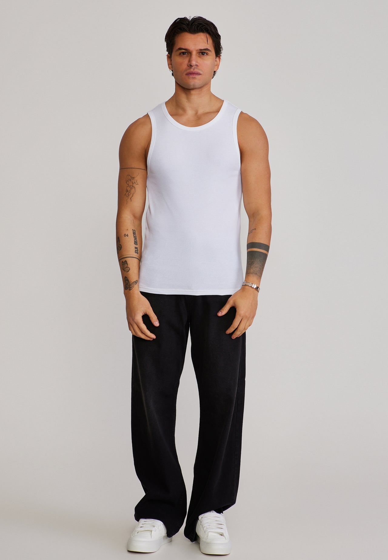 White Ribbed Vest (2)
