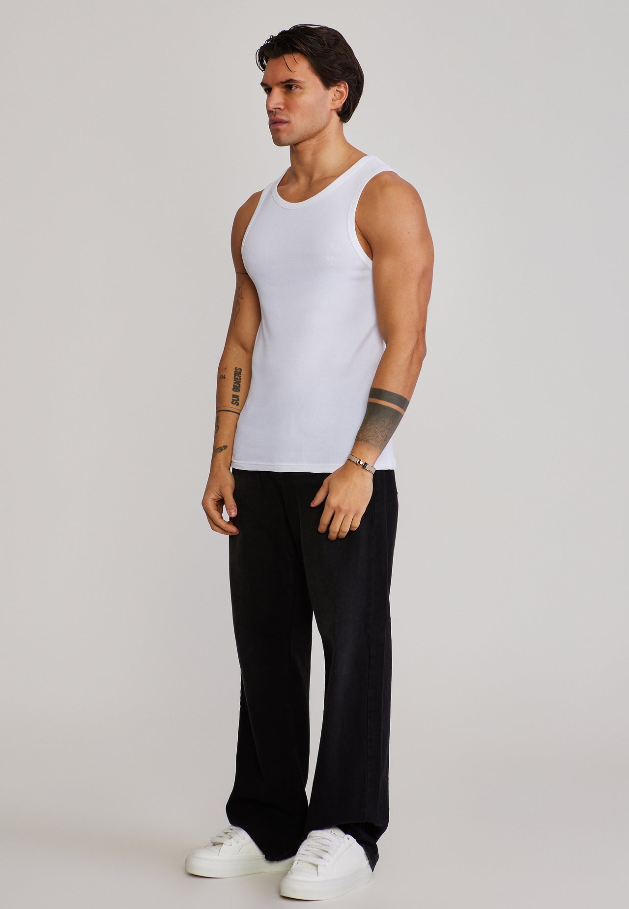 White Ribbed Vest (3)
