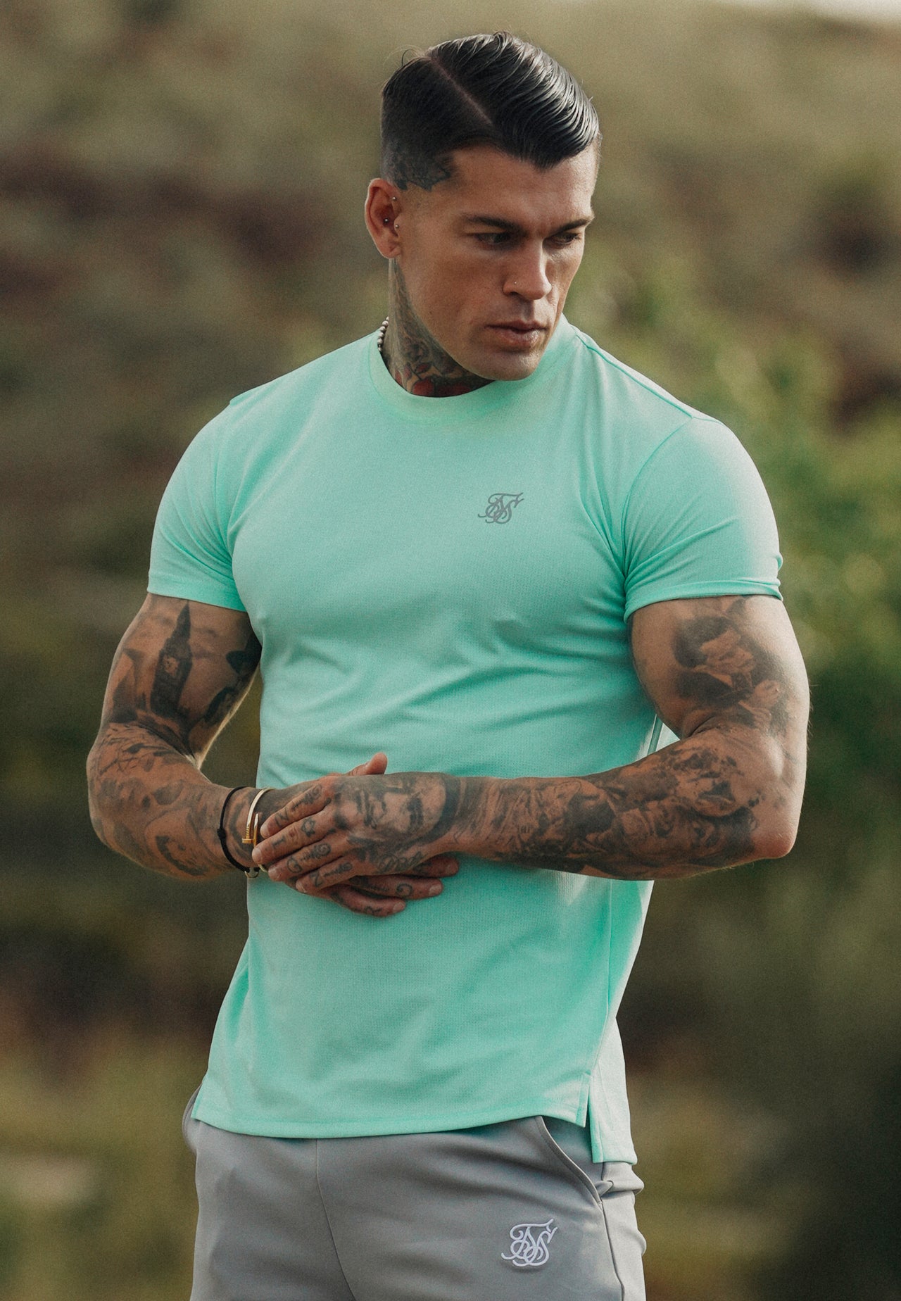 Teal Muscle Fit T-Shirt