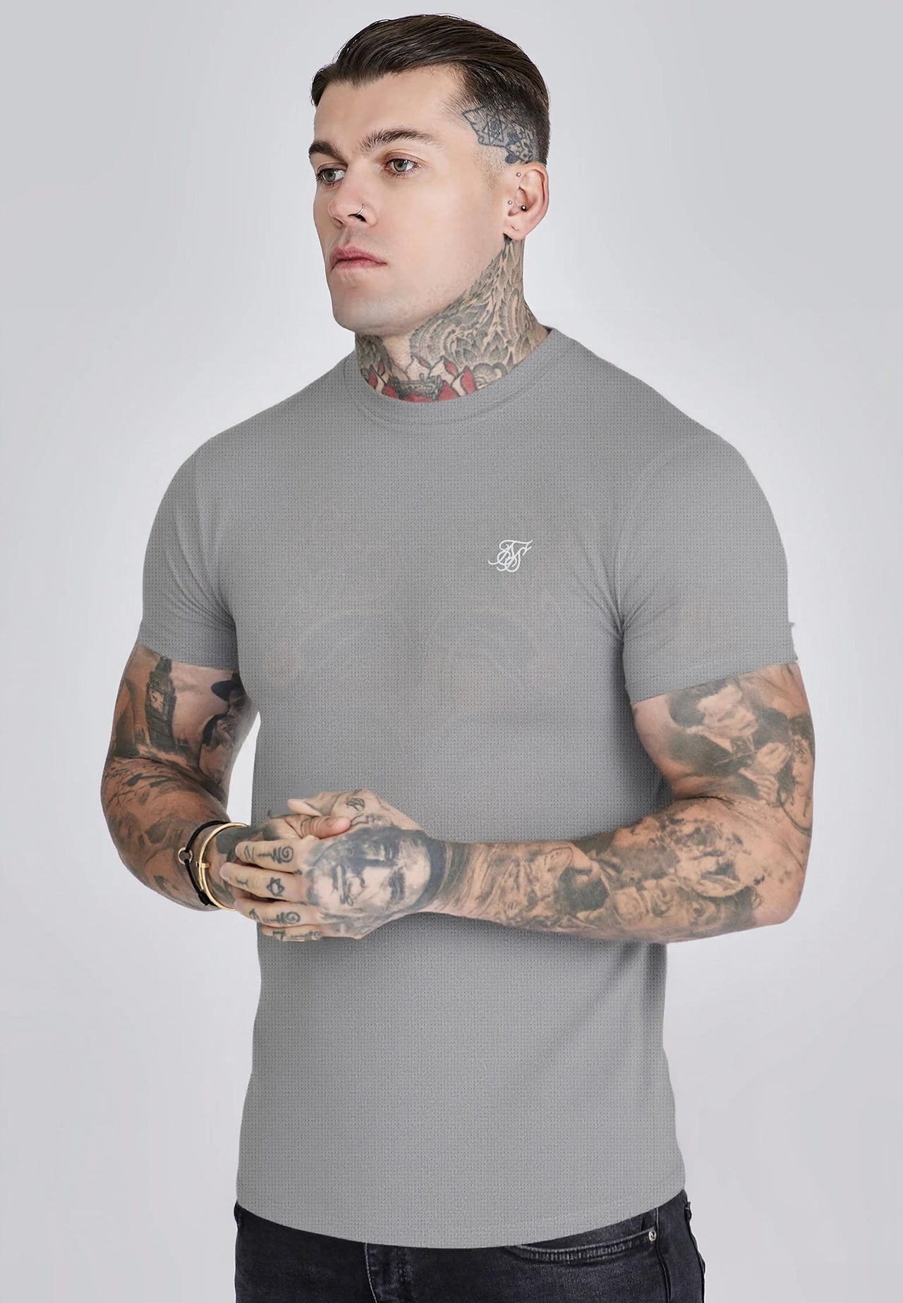 Grey Muscle Fit T-Shirt