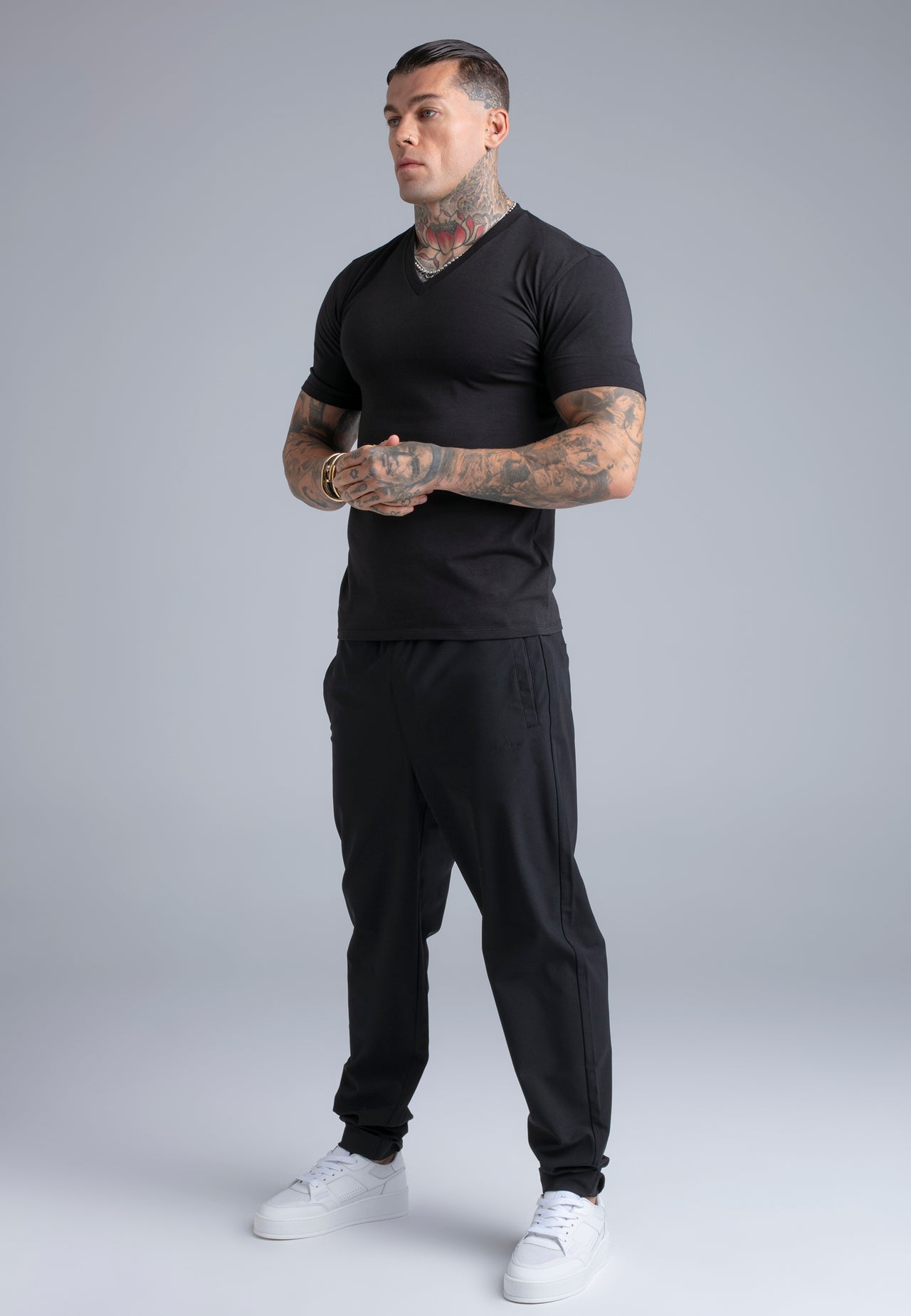 Black V-Neck T-Shirt (3)