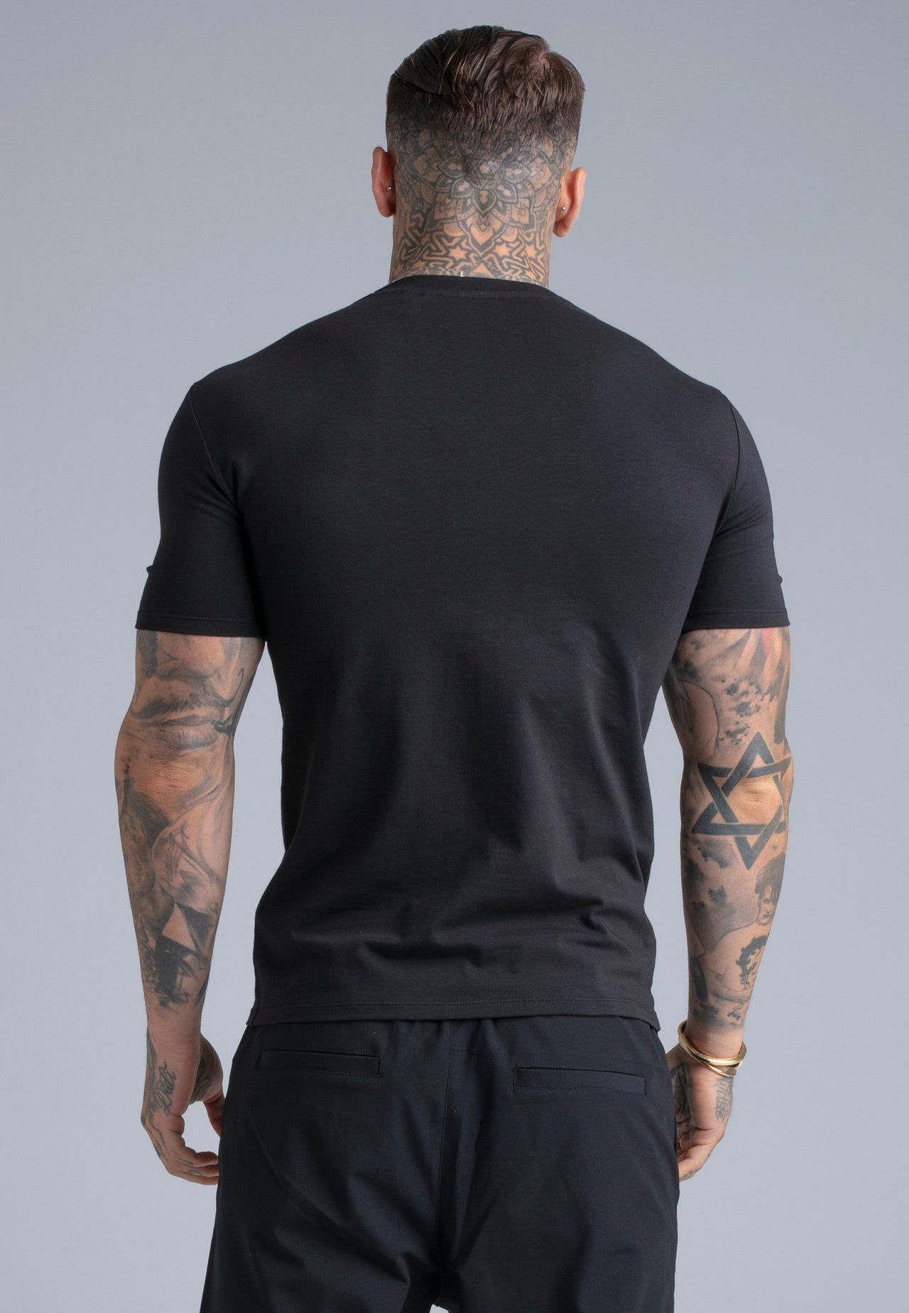 Black V-Neck T-Shirt (4)