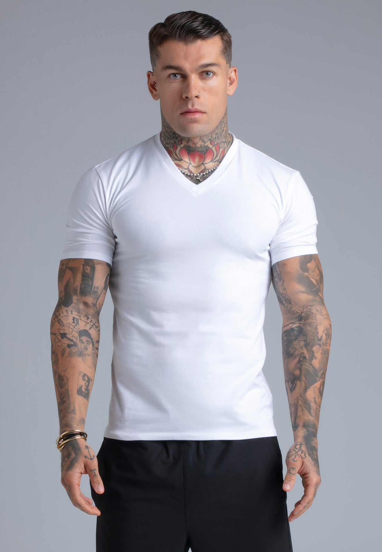 White V-Neck T-Shirt