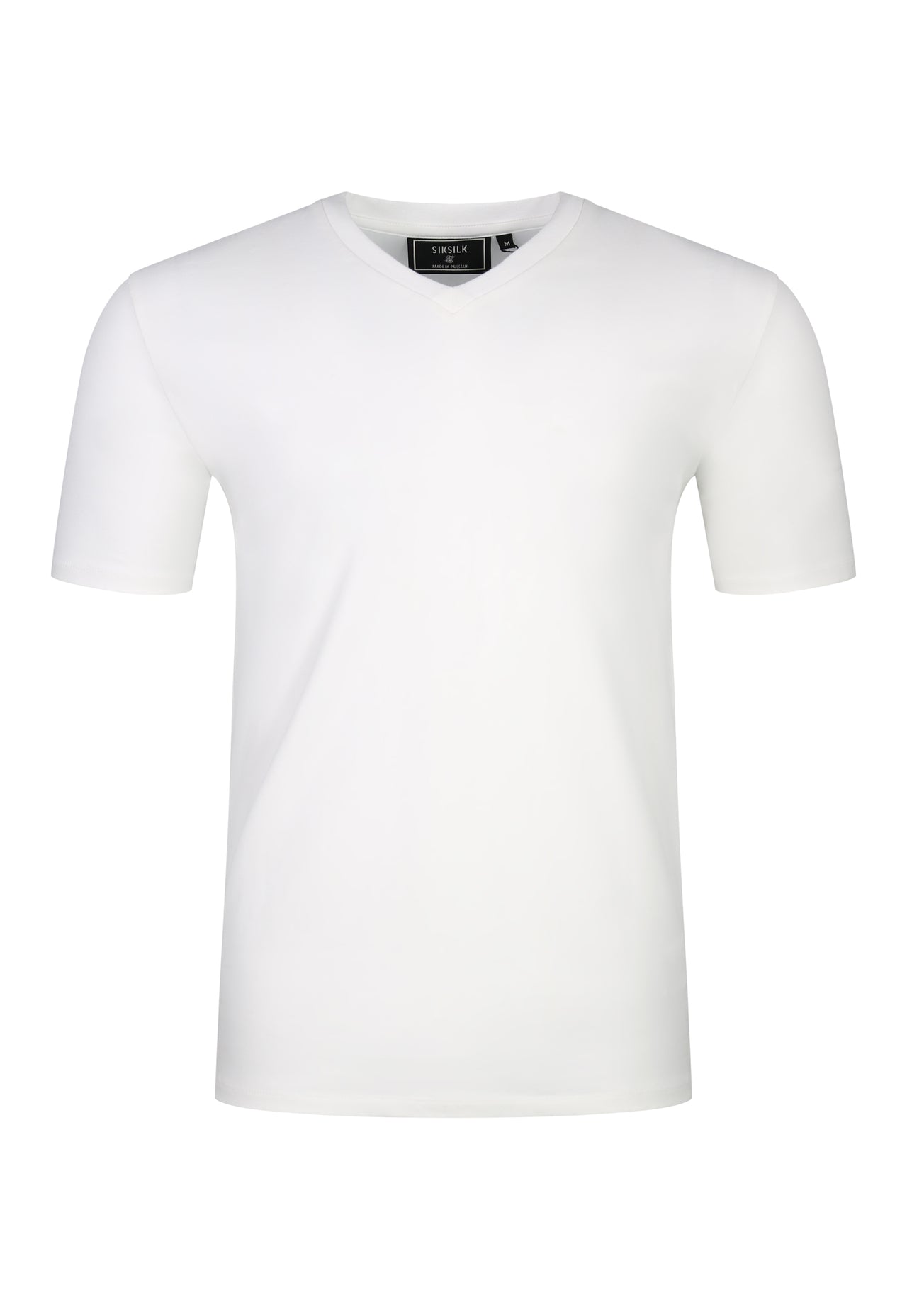 White V-Neck T-Shirt (5)