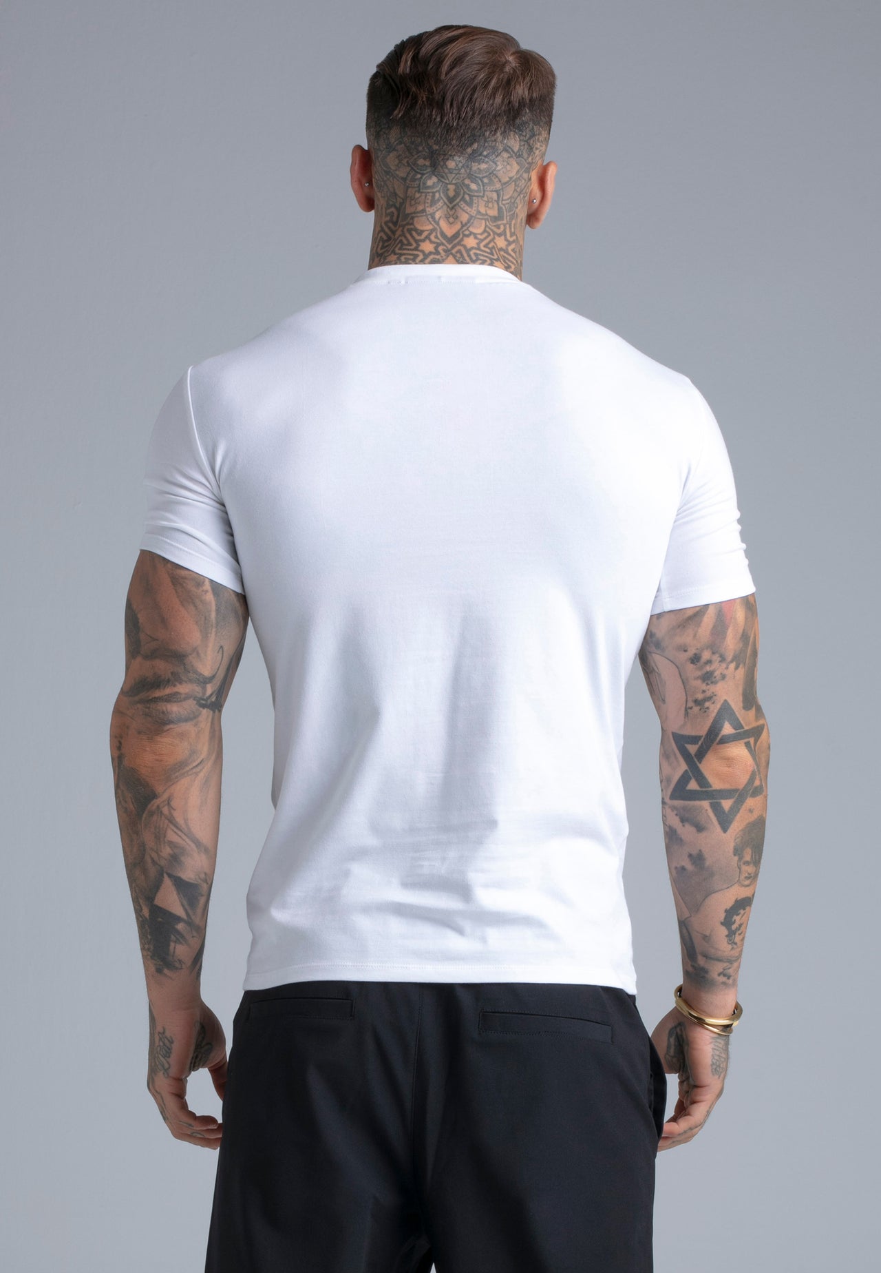 White V-Neck T-Shirt (4)