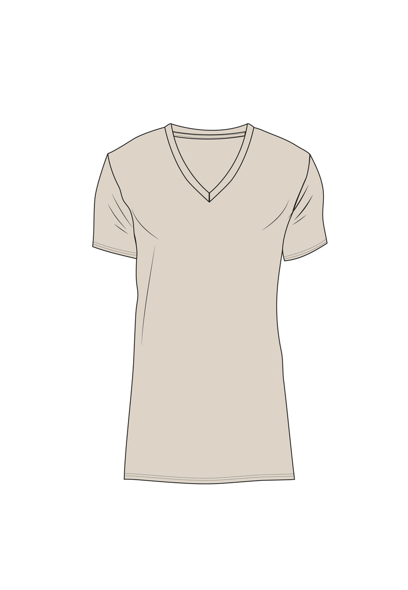 Ecru V-Neck T-Shirt