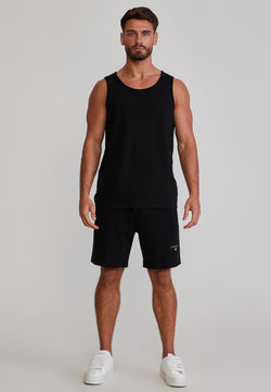 Black Vest and Shorts Set