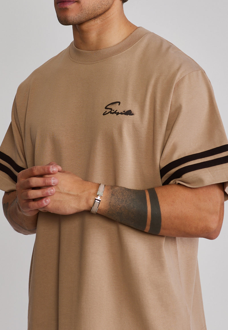 Beige Script T-Shirt (1)