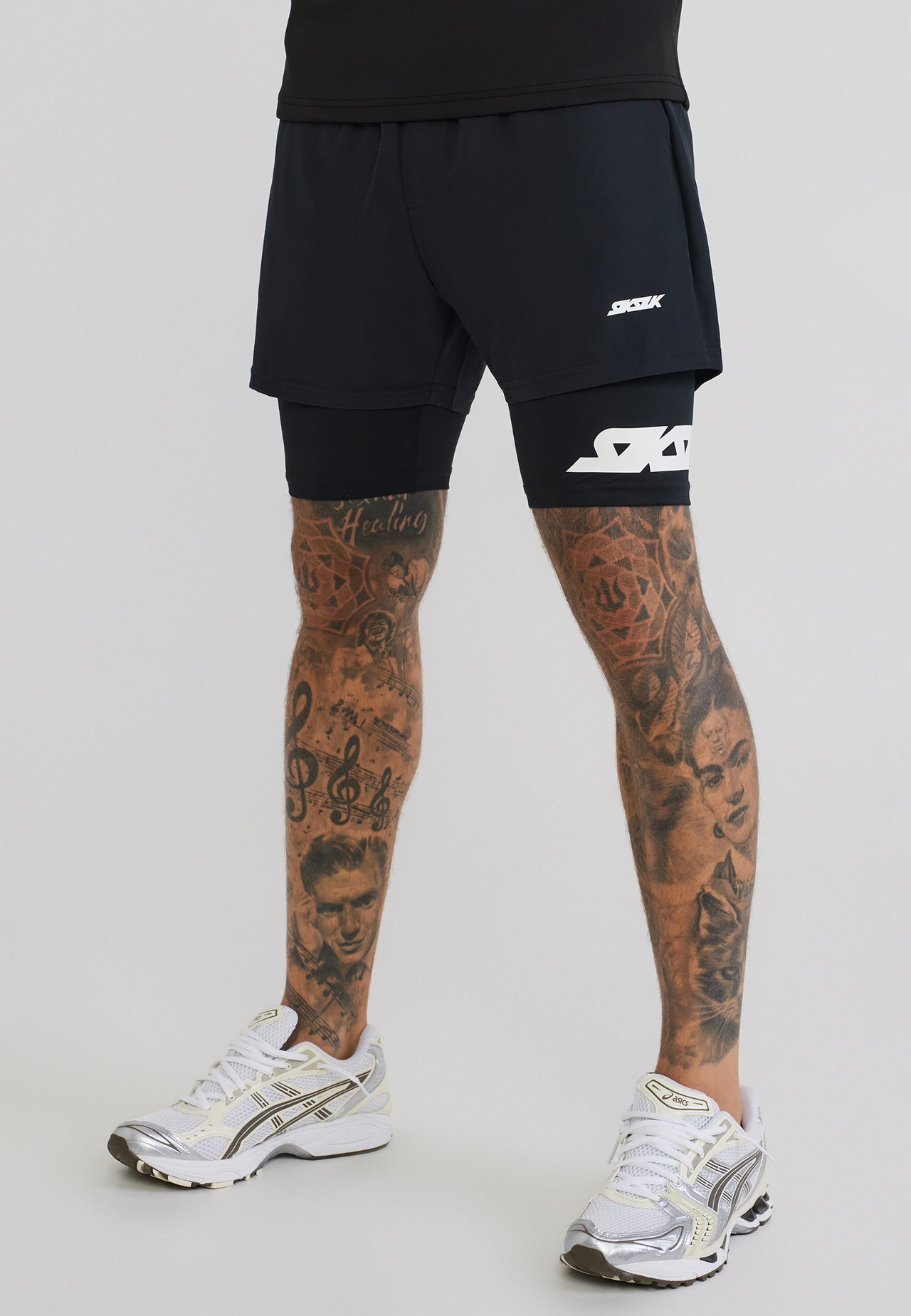 Black Dual Layer Shorts