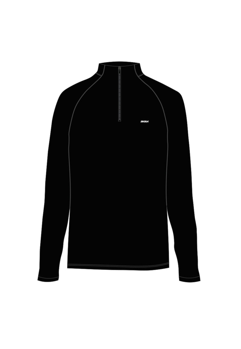 Black Quarter Zip Top