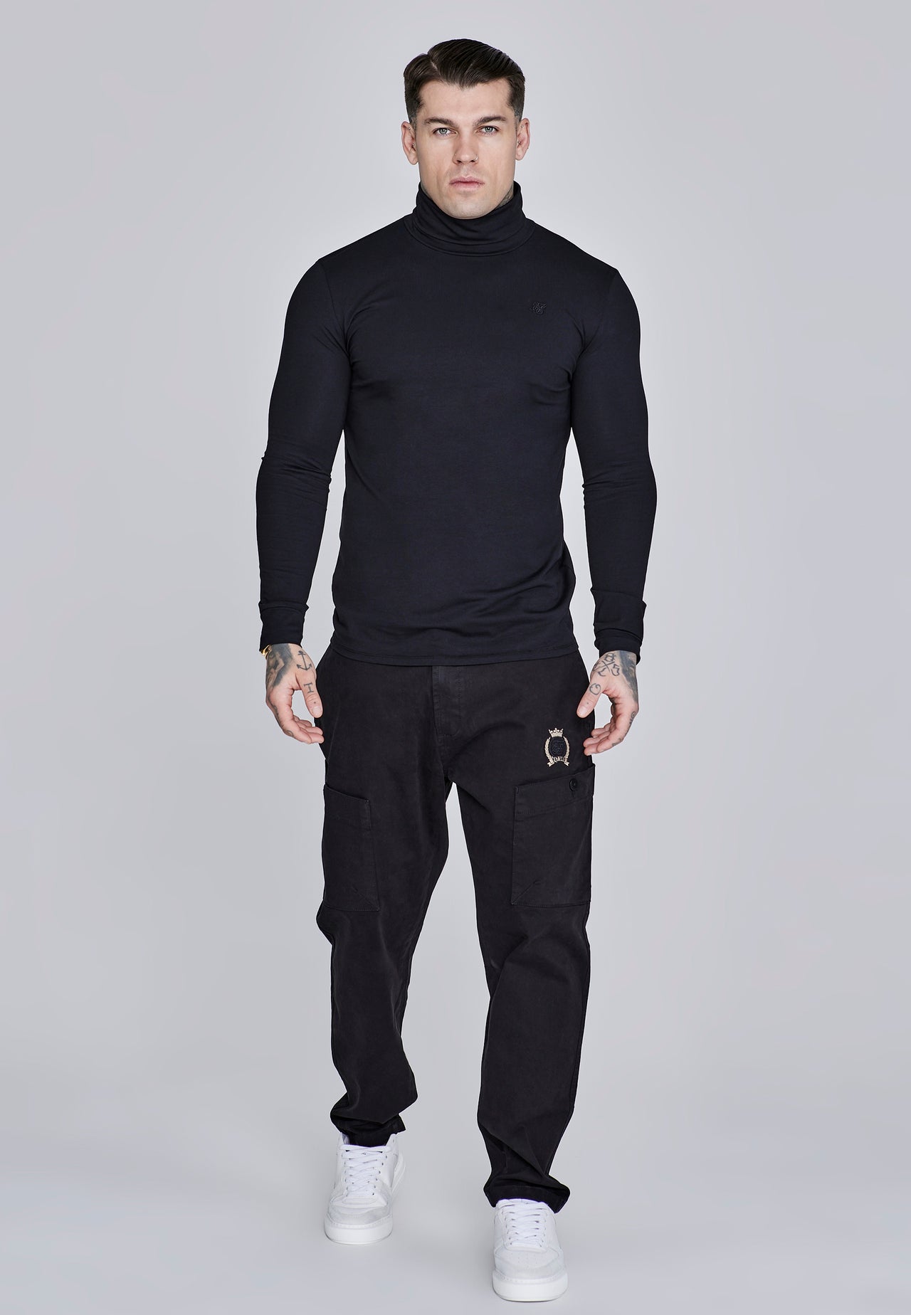Black Roll Neck Top (2)