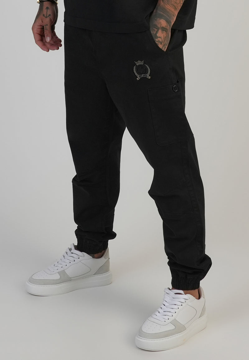 Black Slim Fit Cargos