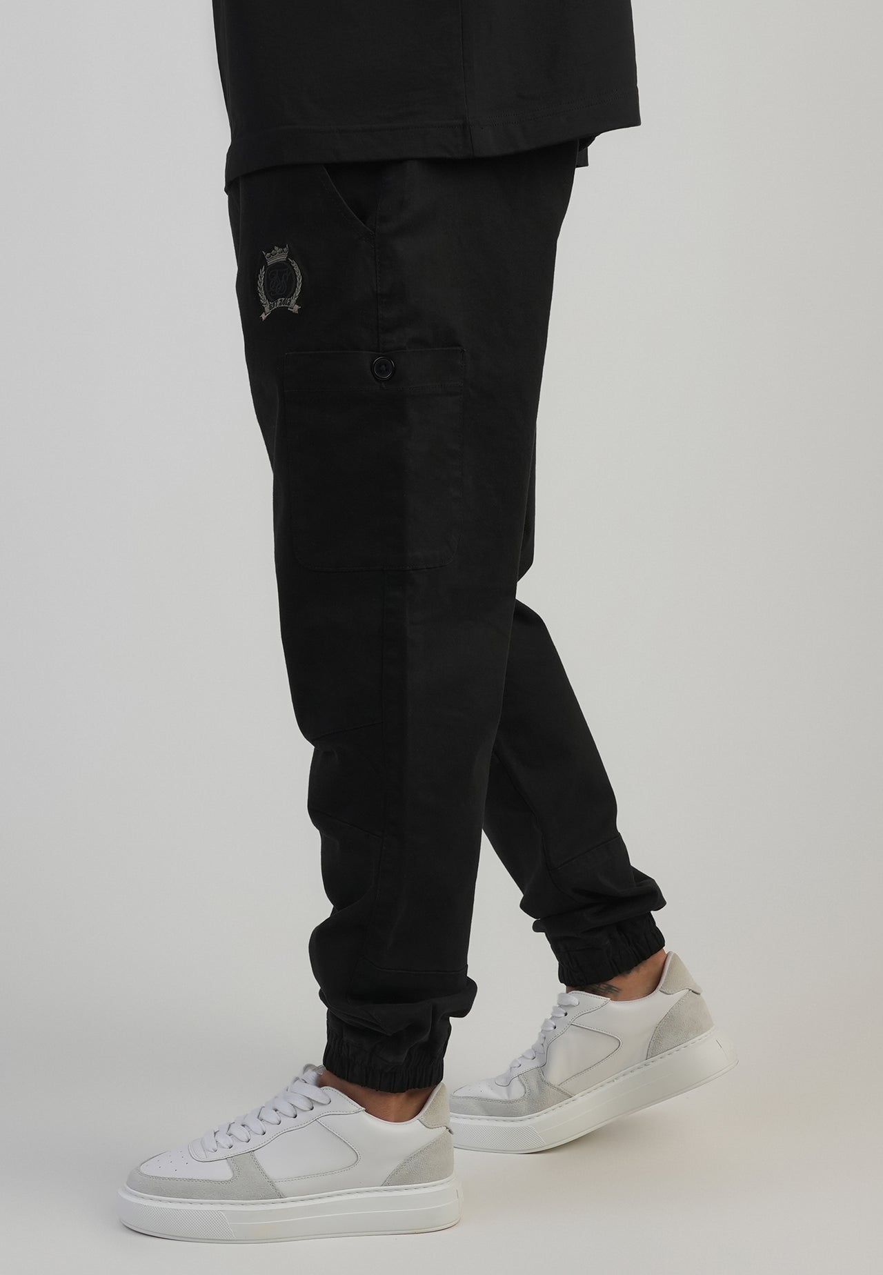 Black Slim Fit Cargos (1)