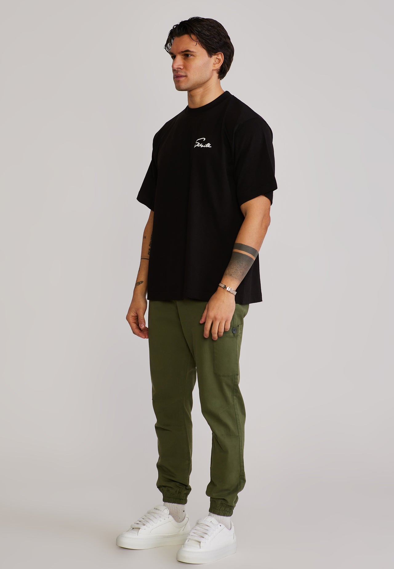 Green Slim Fit Cargos (3)