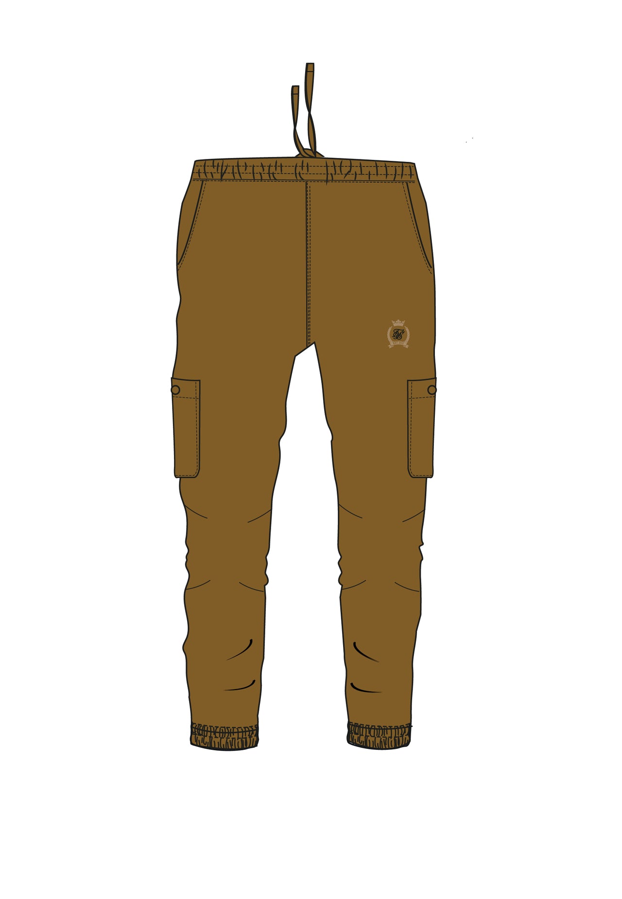 Brown Slim Fit Cargos