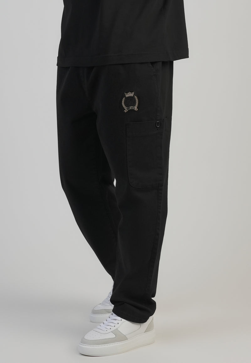 Black Loose Fit Cargos
