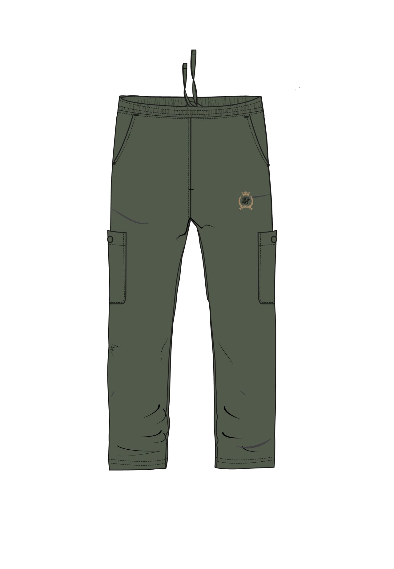 Green Loose Fit Cargos