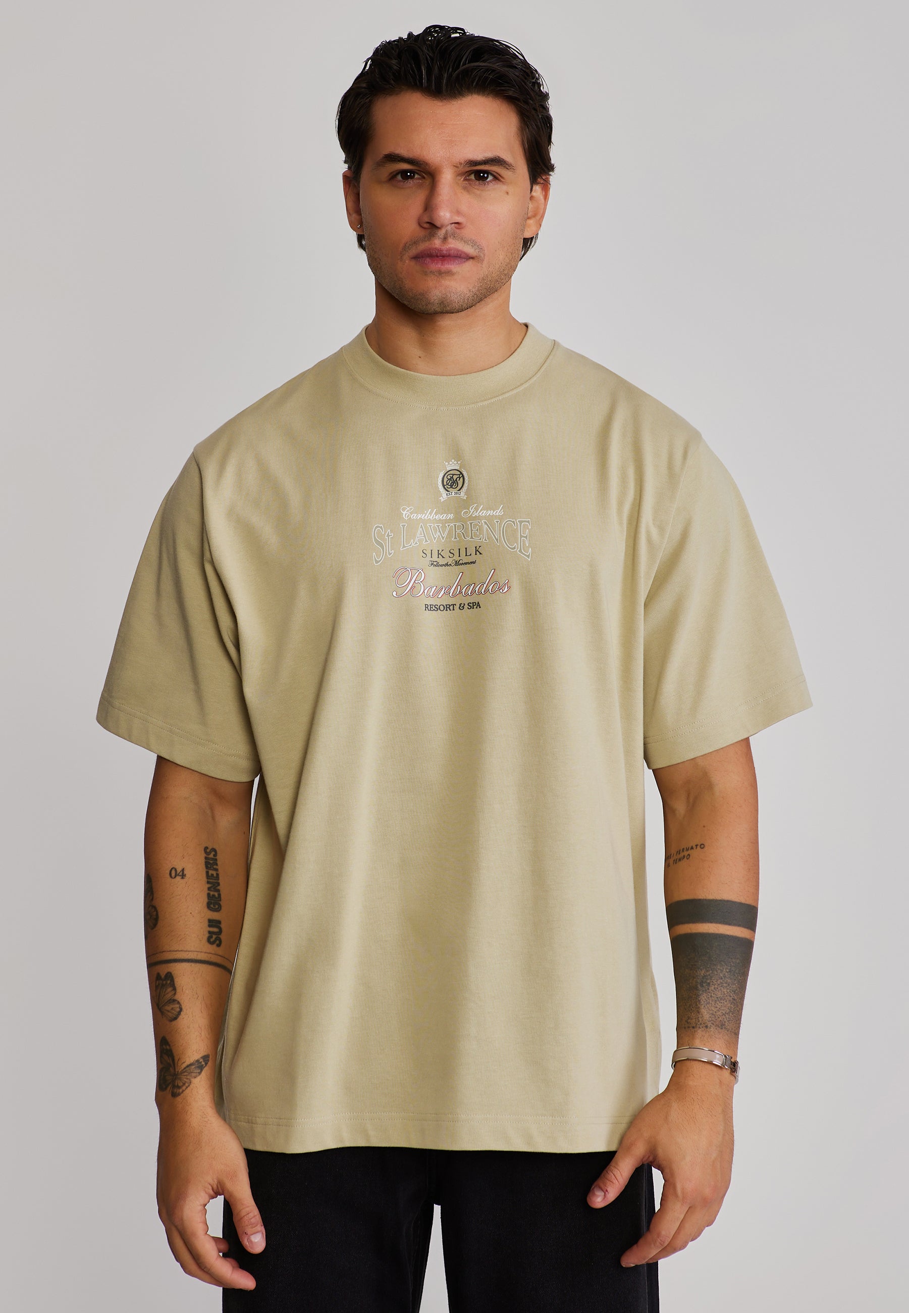 #カットソー　S  ジョンガリ　silk96% Shop Smoke Rise Serenity Long Sleeve Tee KT25662SN-BLK black