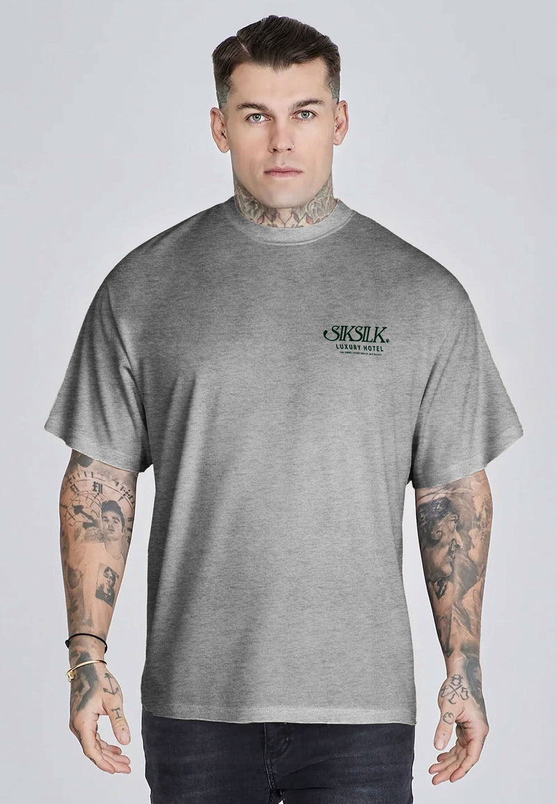 Grey Marl Graphic T-Shirt