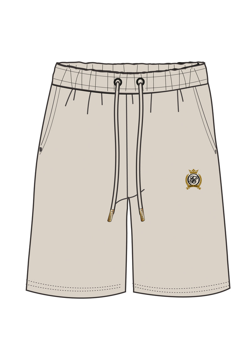 Ecru Crest Shorts