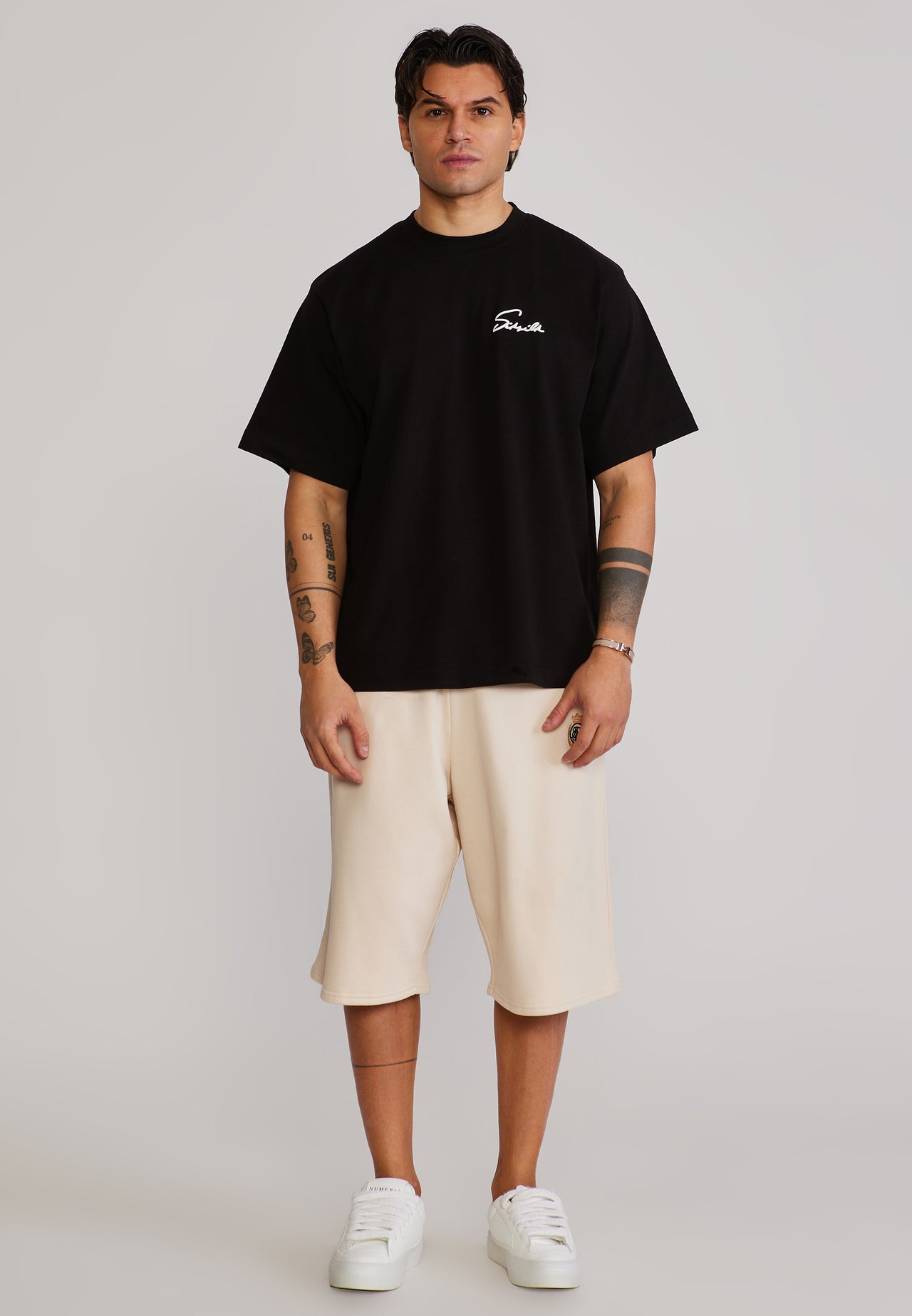 Ecru Crest Shorts (1)