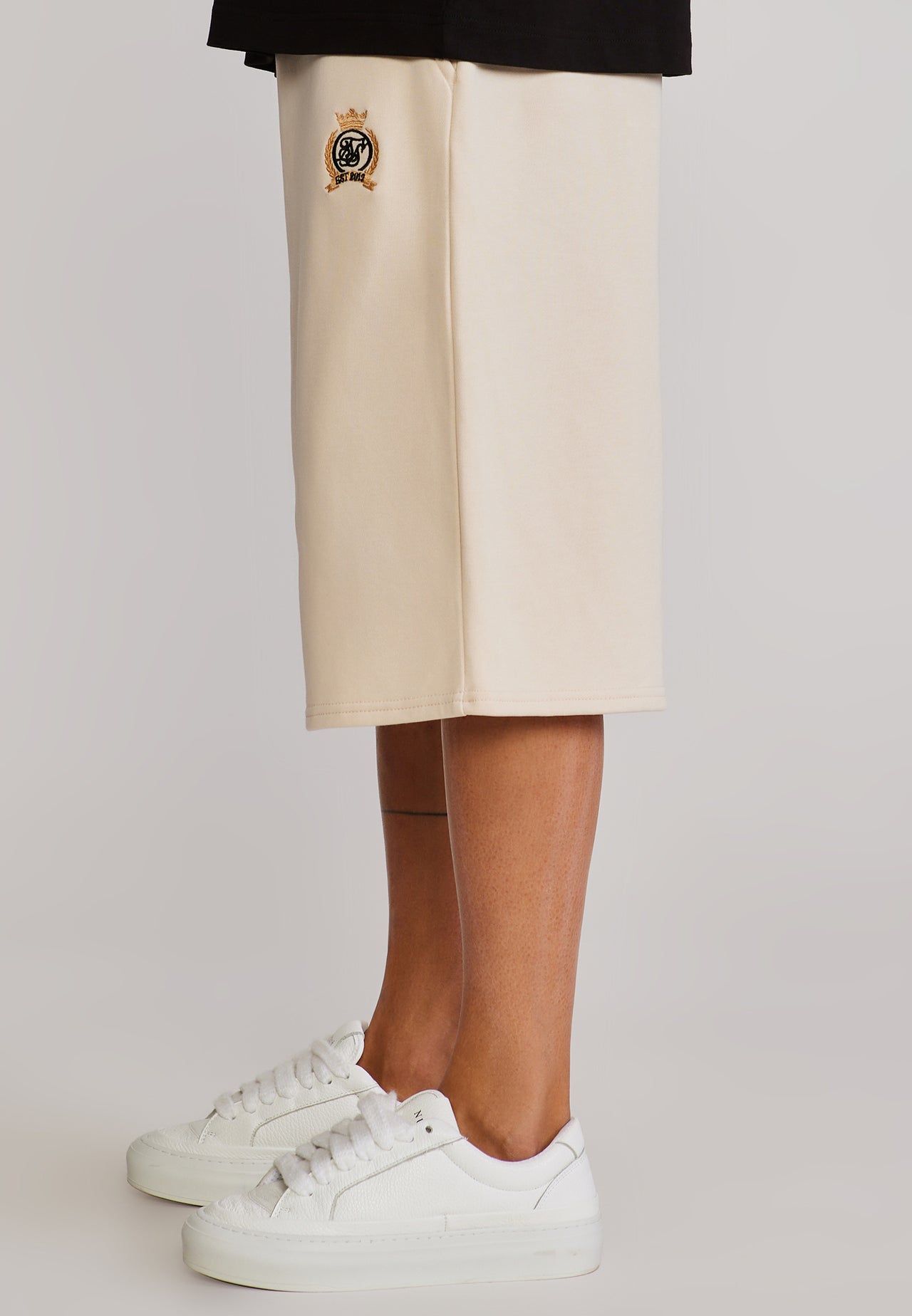 Ecru Crest Shorts (2)