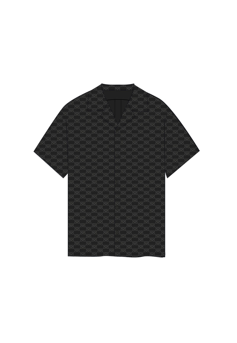 Black Towelling Shirt