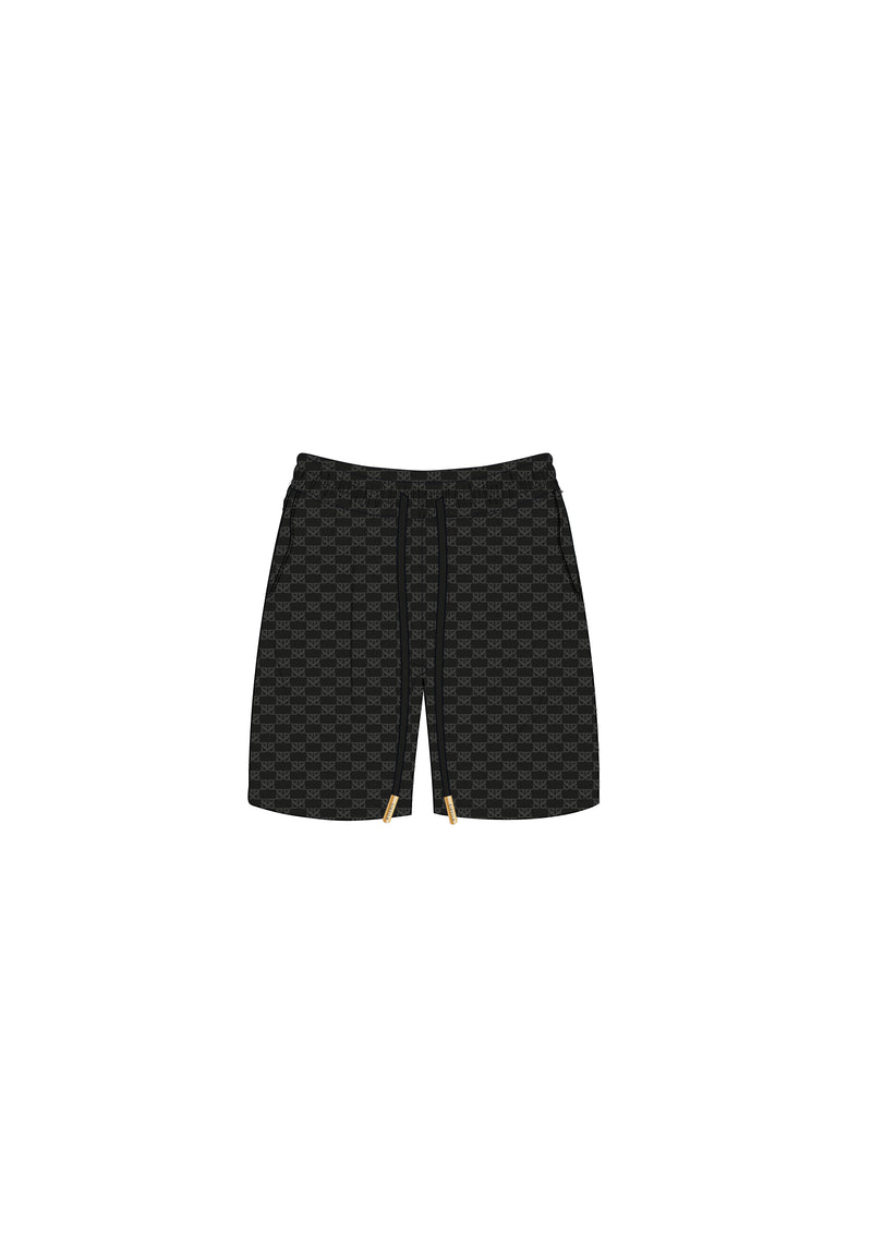 Black Towelling Shorts