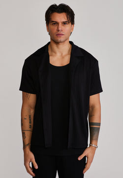 Black Textured Shirt
