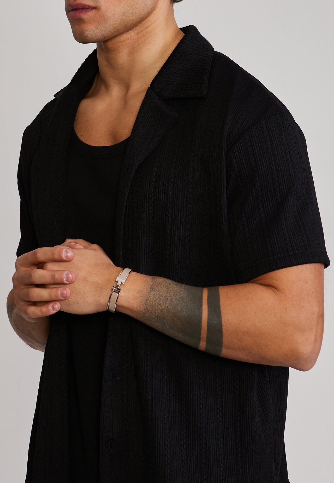 Black Textured Shirt (1)