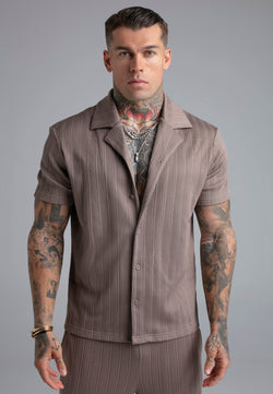 Brown Textured Shirt