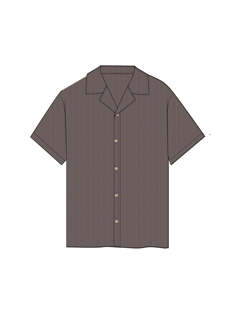 Brown Textured Shirt