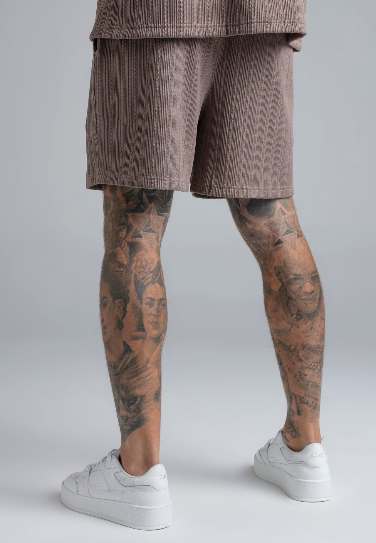 Brown Textured Shorts (4)