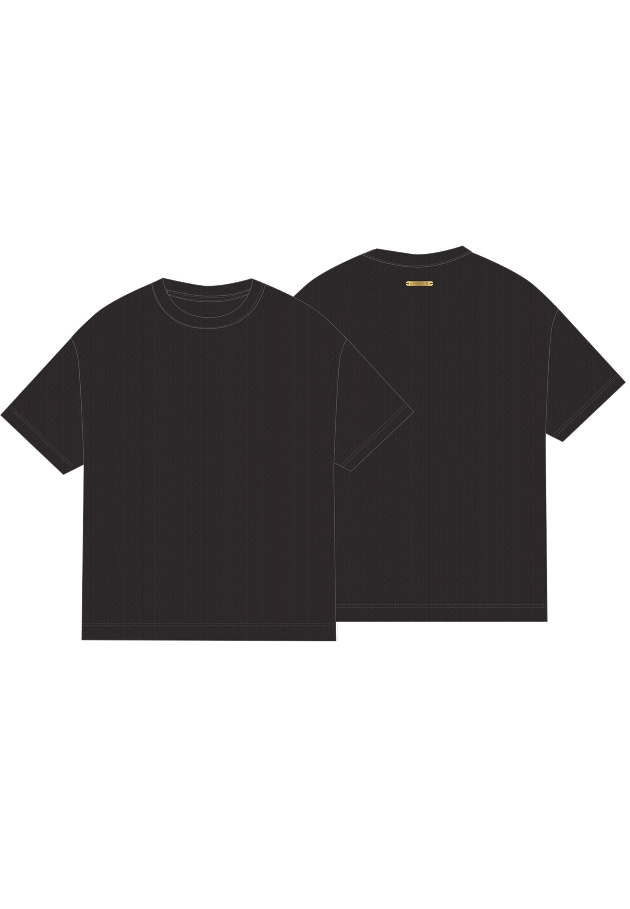 Black Textured T-Shirt