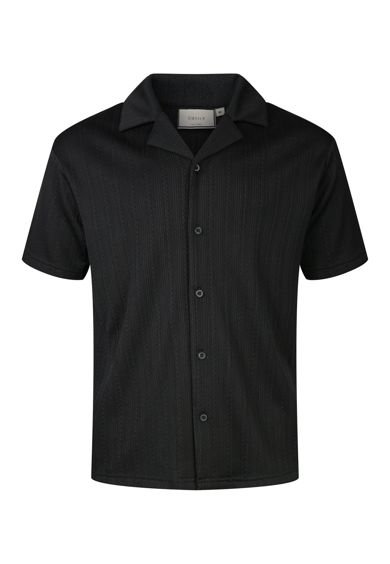 Black Textured T-Shirt (5)