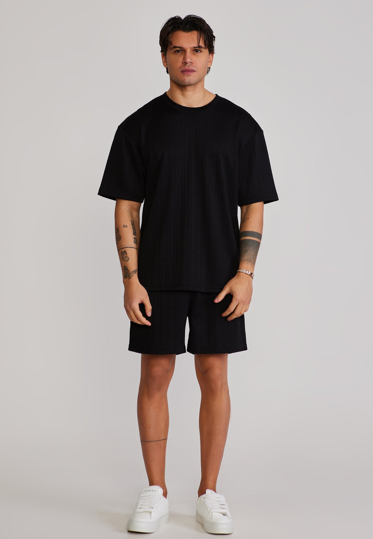 Black Textured T-Shirt (2)