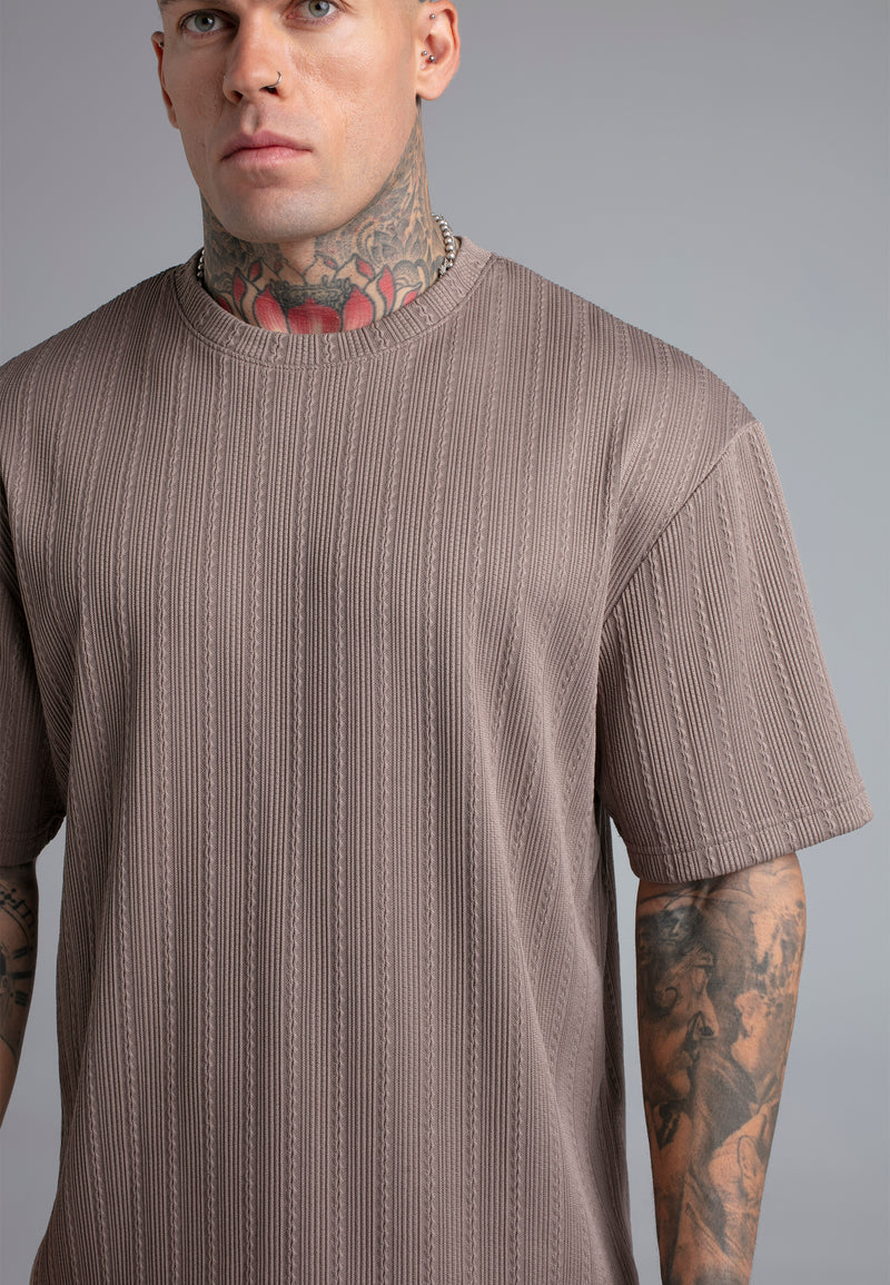 Brown Textured T-Shirt (1)