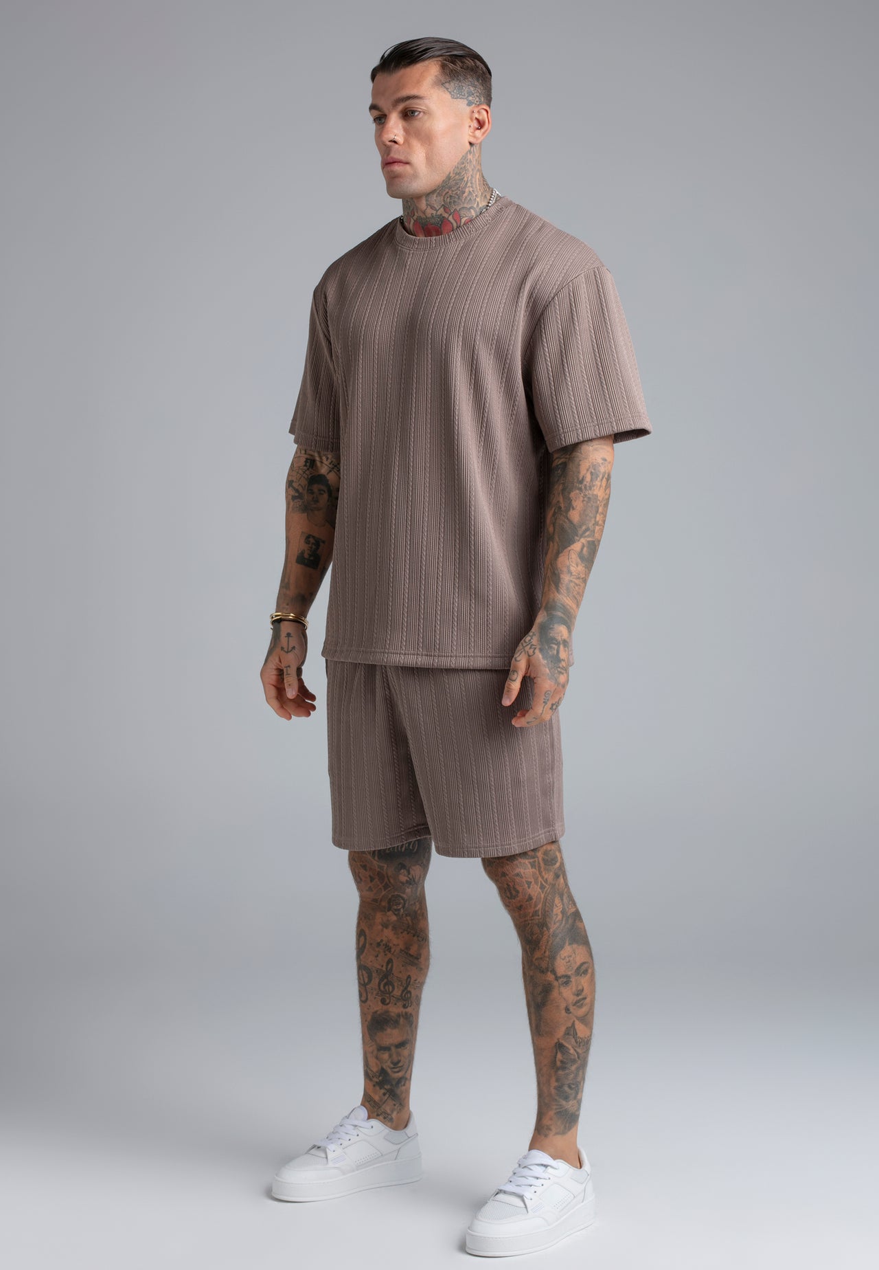 Brown Textured T-Shirt (3)