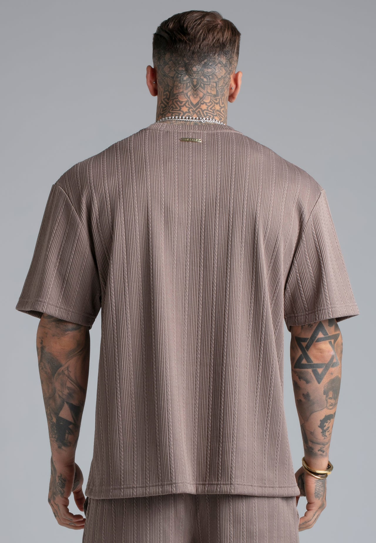Brown Textured T-Shirt (4)