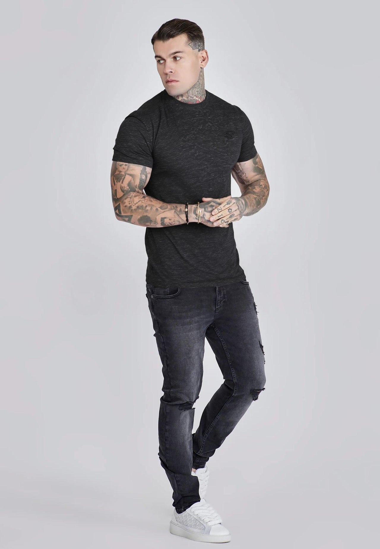 Black Marl T-Shirt (2)