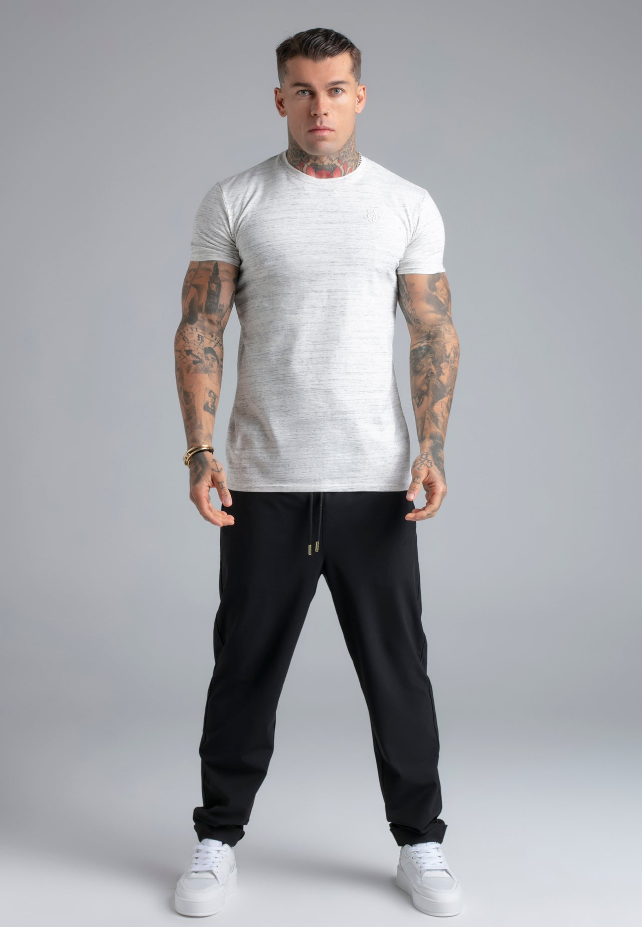 White Marl T-Shirt (2)