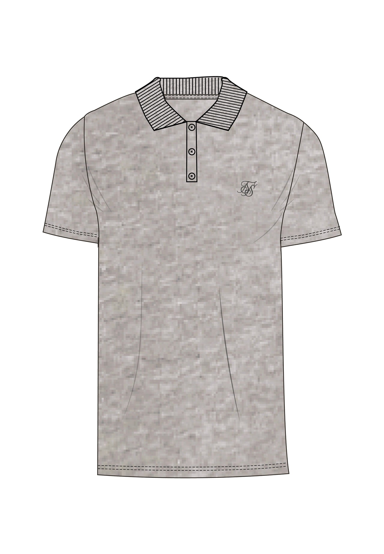 Grey Marl Polo T-Shirt