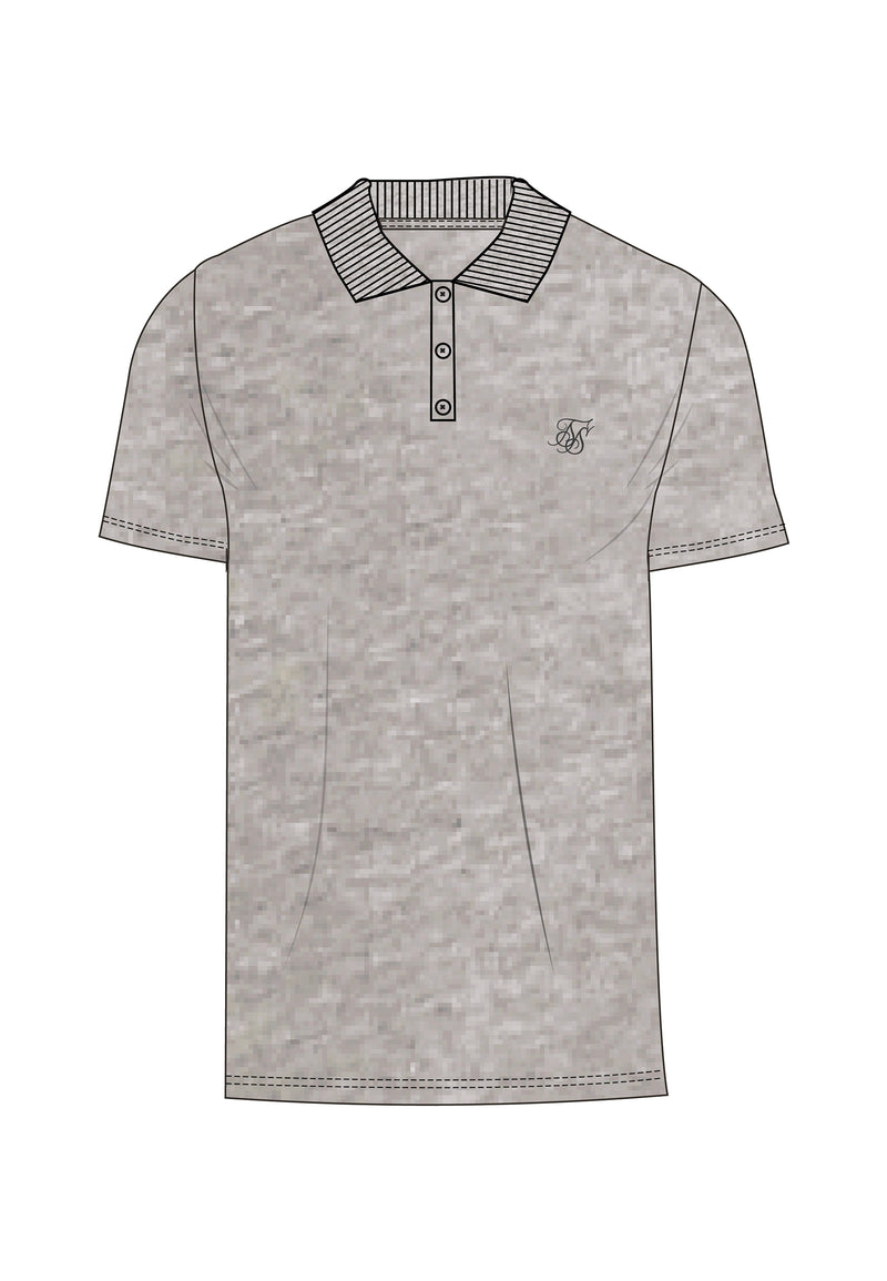 Grey Marl Polo T-Shirt