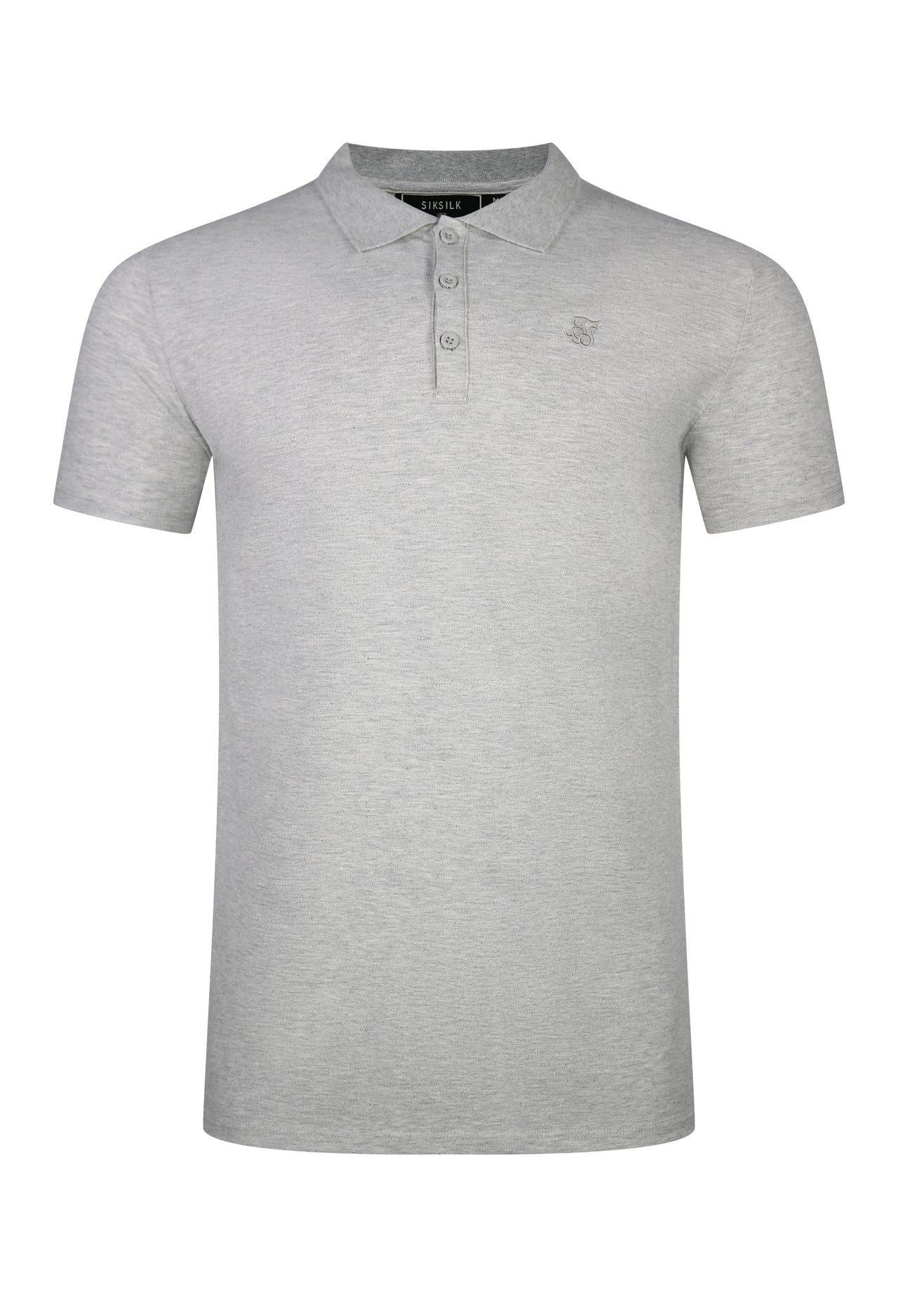 Grey Marl Polo T-Shirt (5)
