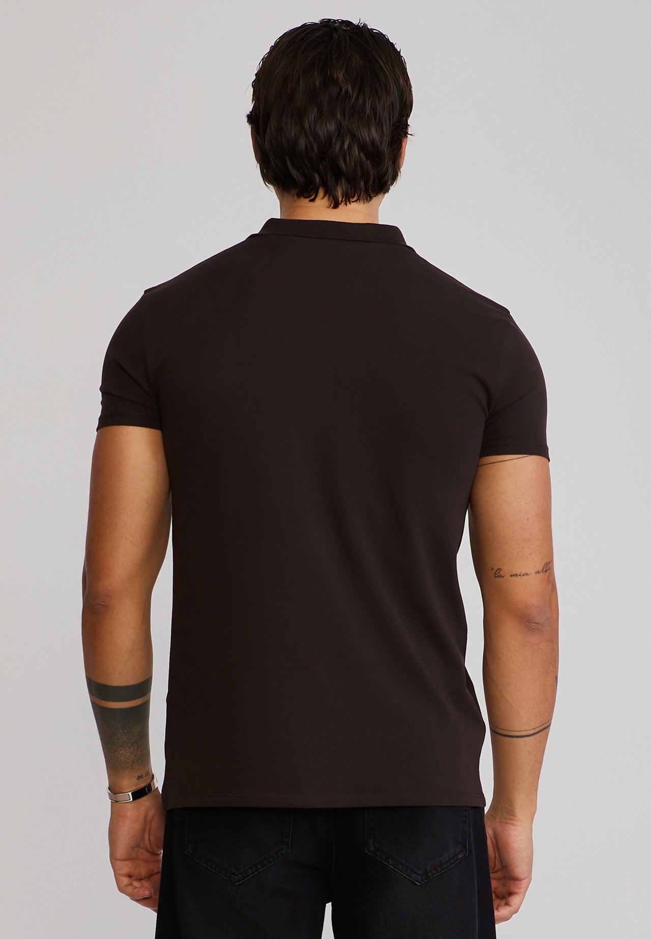 Dark Brown Polo T-Shirt (4)