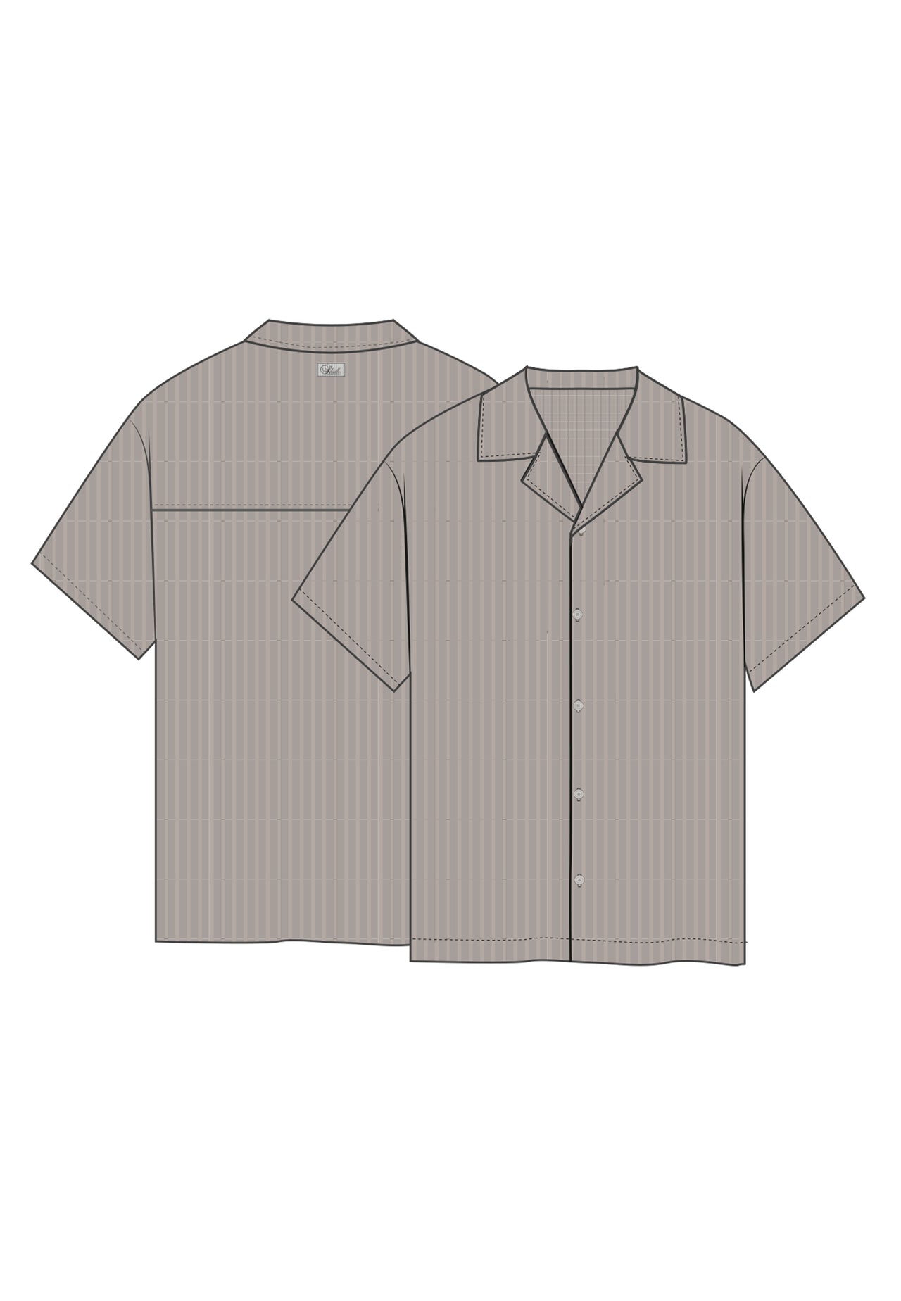 Grey Plisse Shirt