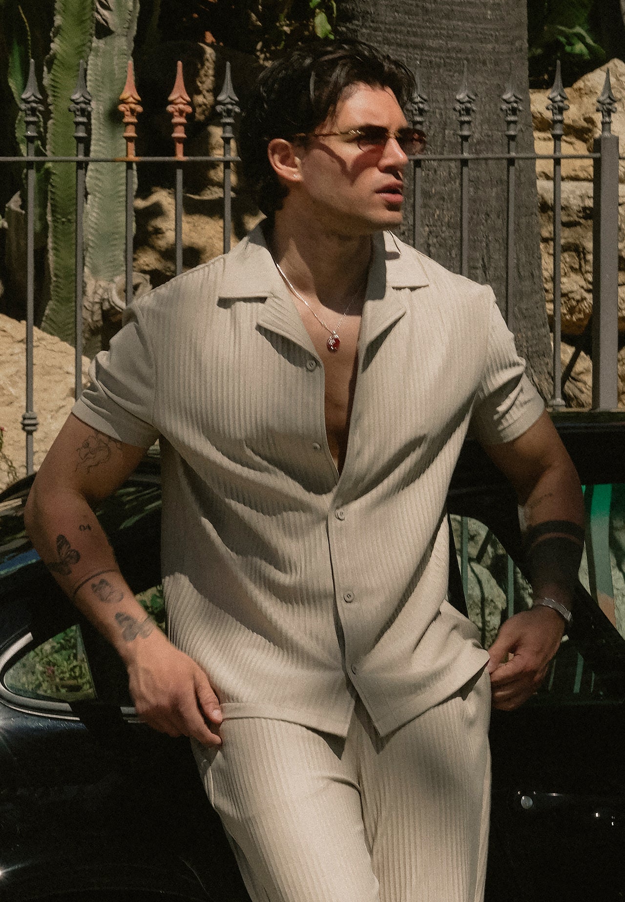 Stone Plisse Shirt