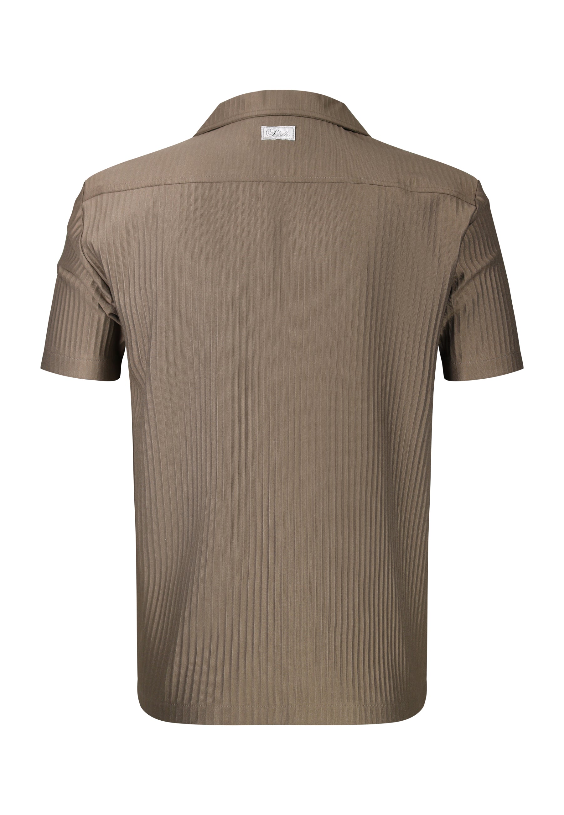 SikSilk Mens Brown Plisse Shirt | SikSilk US